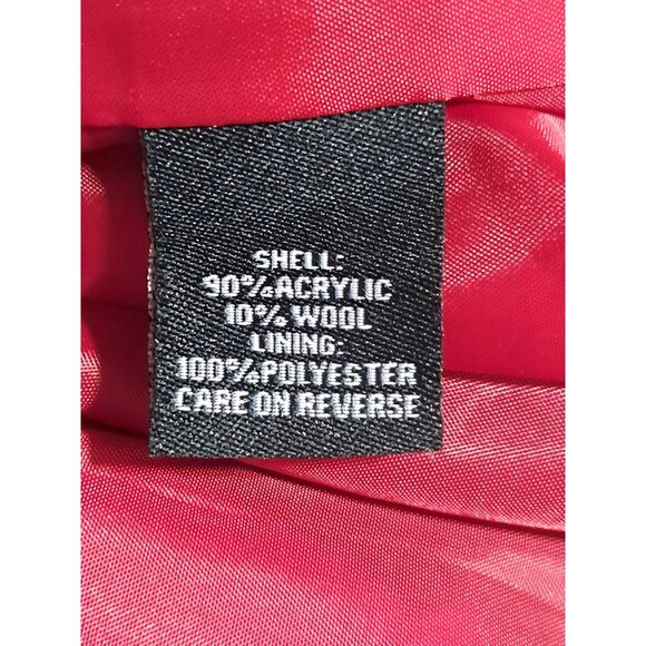 Vintage Classic Red Briggs New York Wool Blend Textured Blazer Jacket Size 10 - Picture 3 of 10
